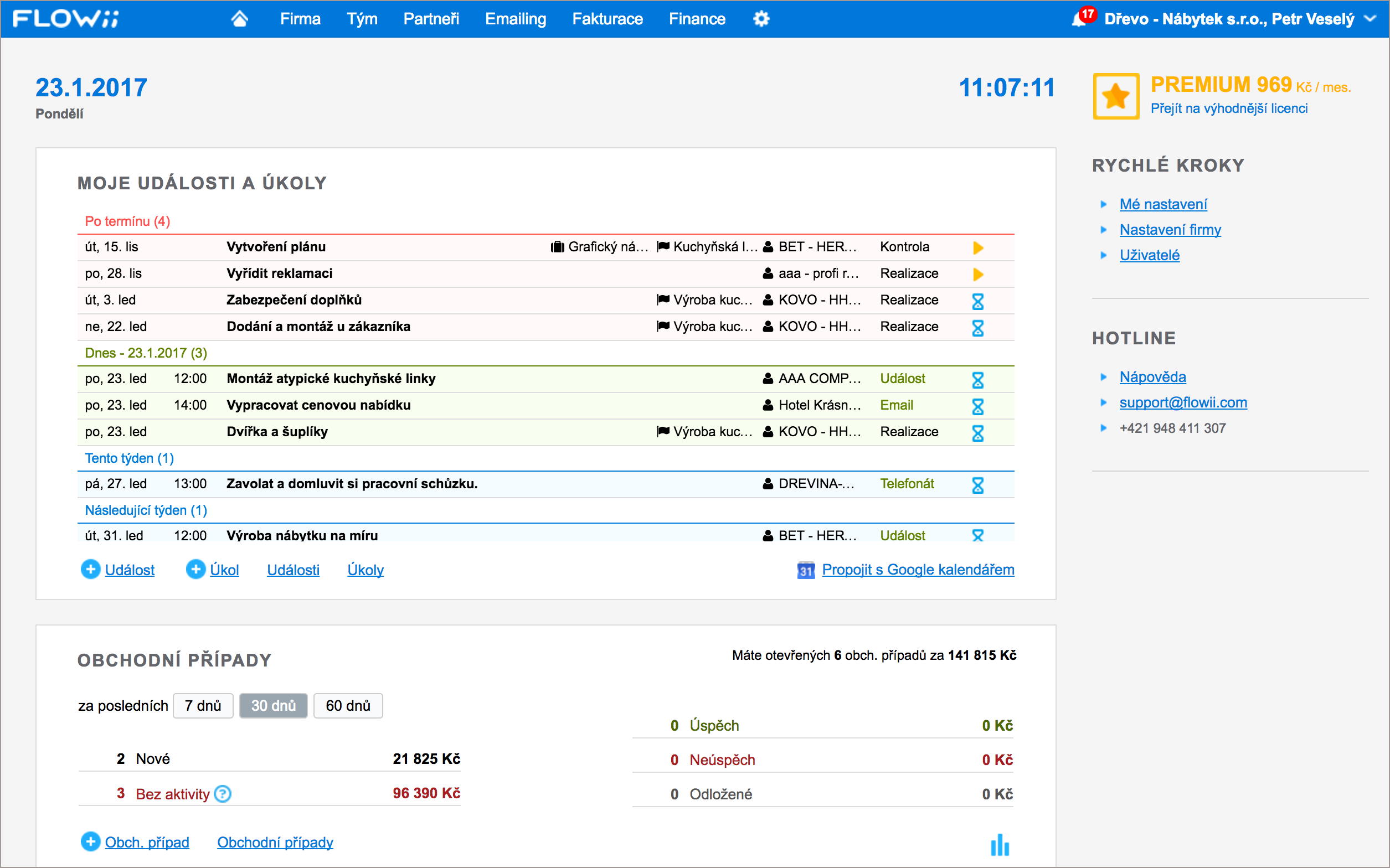 CRM - organizace úkolů
