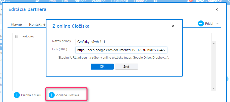 Prílohy už aj z Dropboxu, Google drive či iného online úložiska