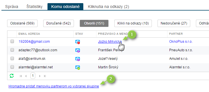 Vylepšení hromadných emailů