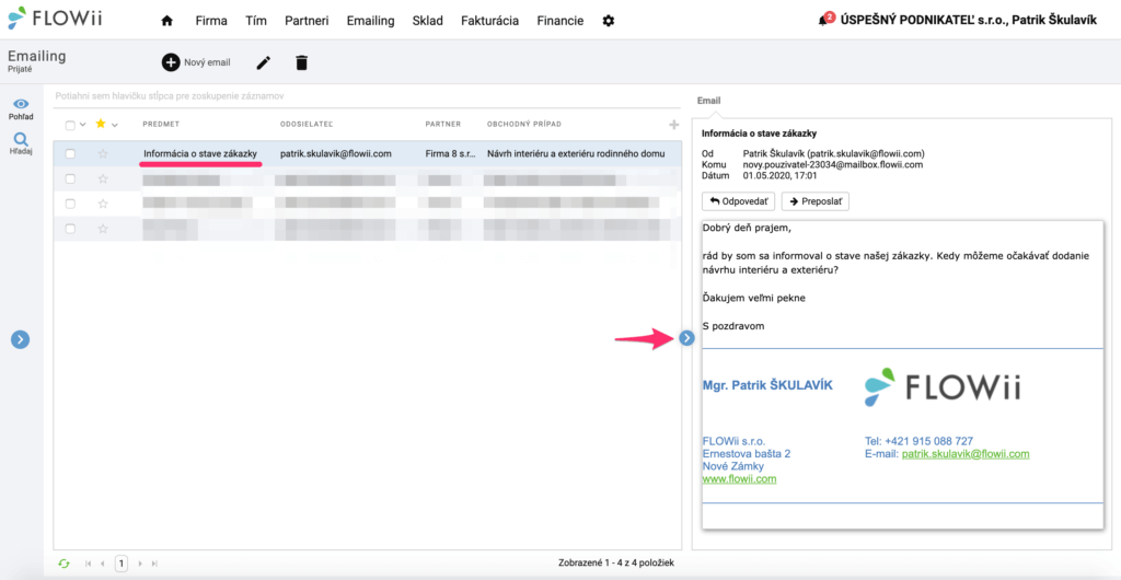 Ako zobraziť náhľad a obsah emailu 