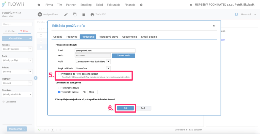 Ako povoliť prístup vymazanému používateľovi