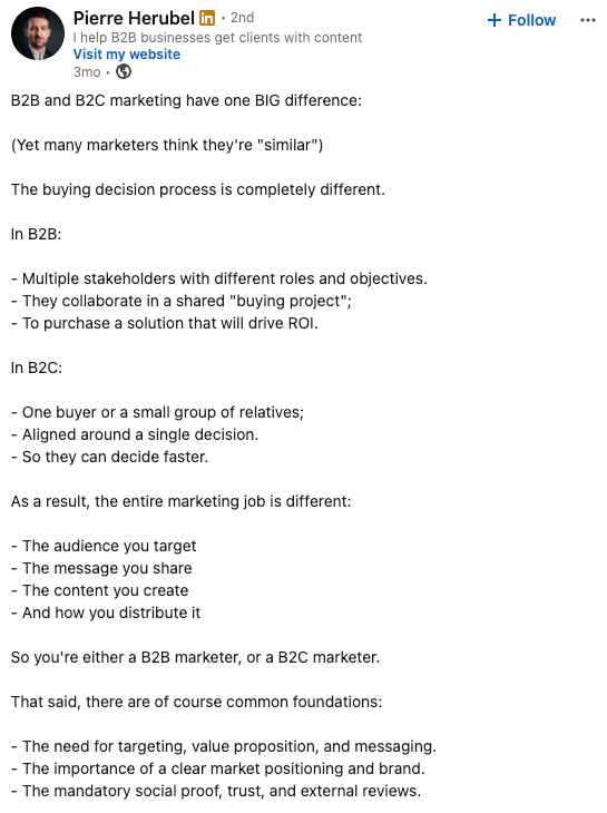 rozdiely medzi b2b a b2c marketingom