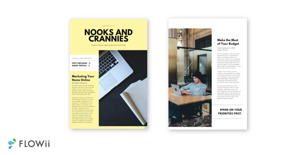 canva newsletter tamplate