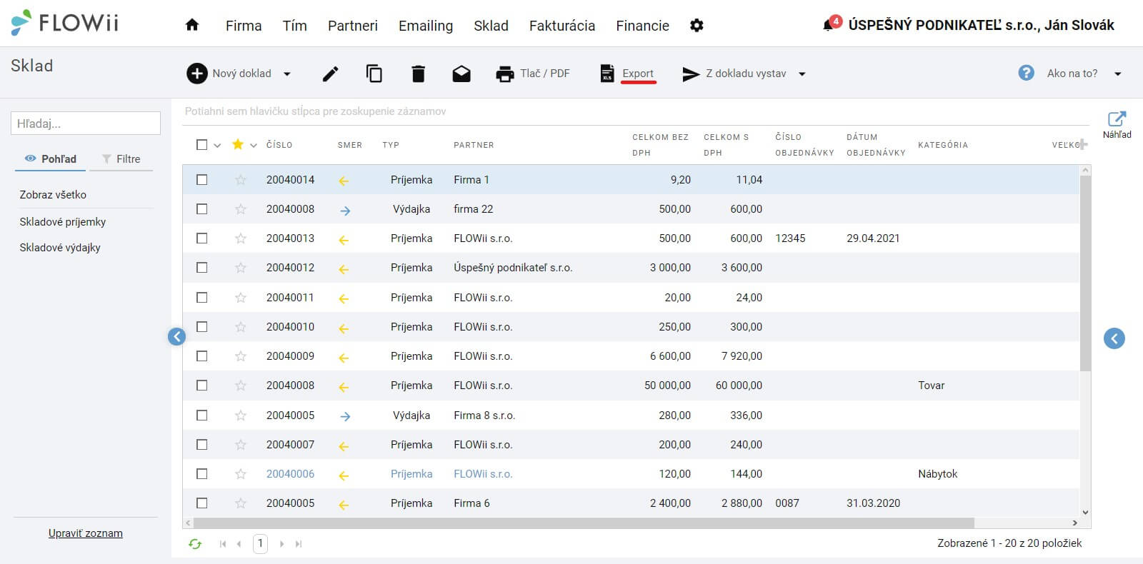 Export-do-excelu