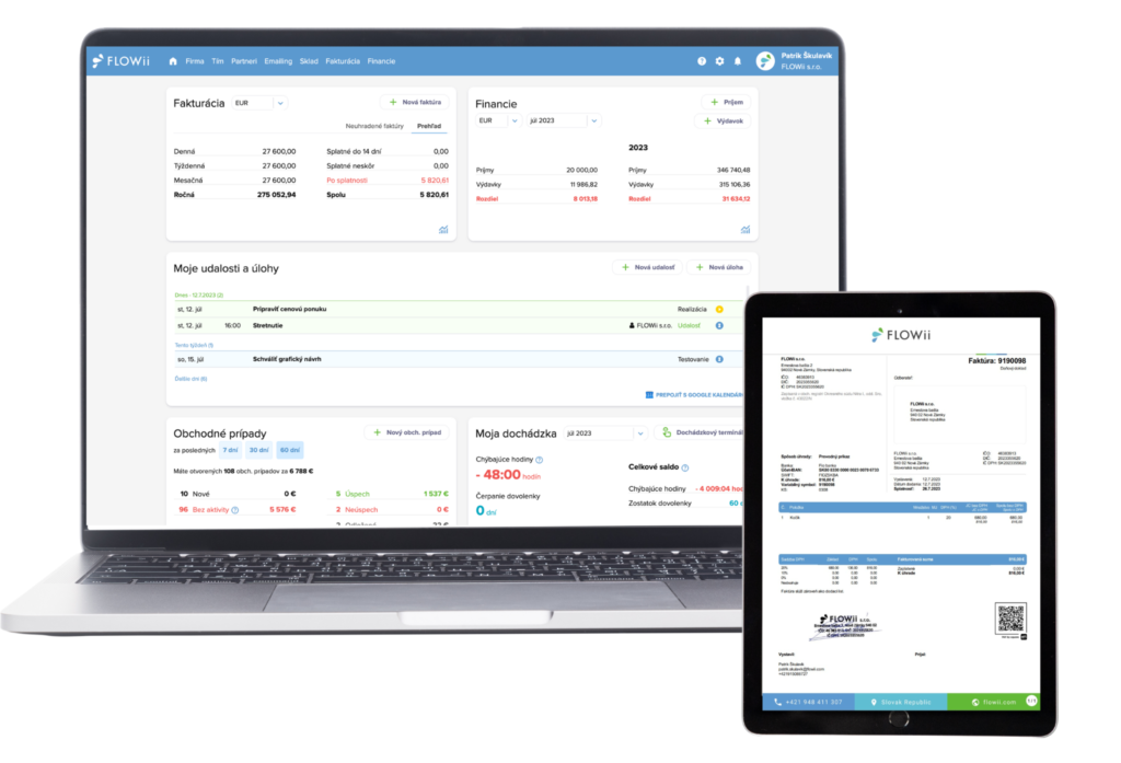 povinne nalezitosti faktury vo FLOWii