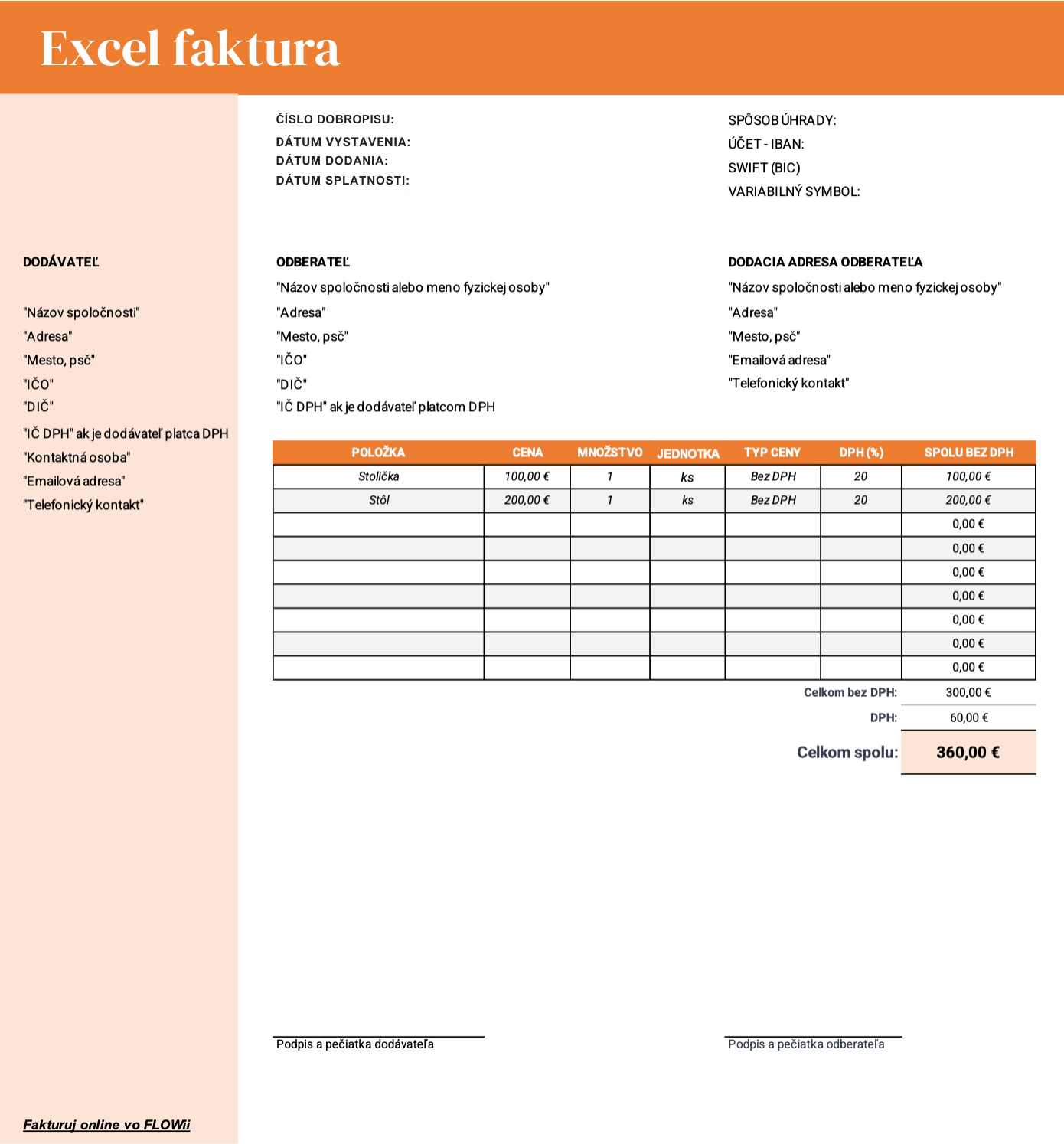 faktura excel šablona faktura excel šablona