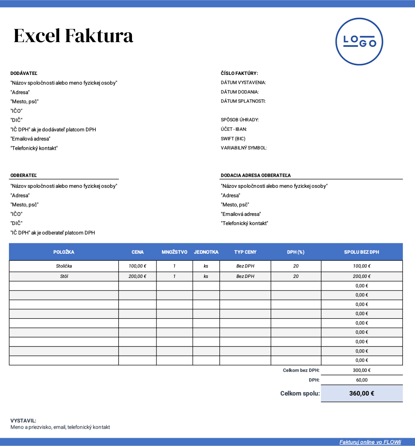 faktura vzor ke stažení excel faktura vzor ke stažení excel