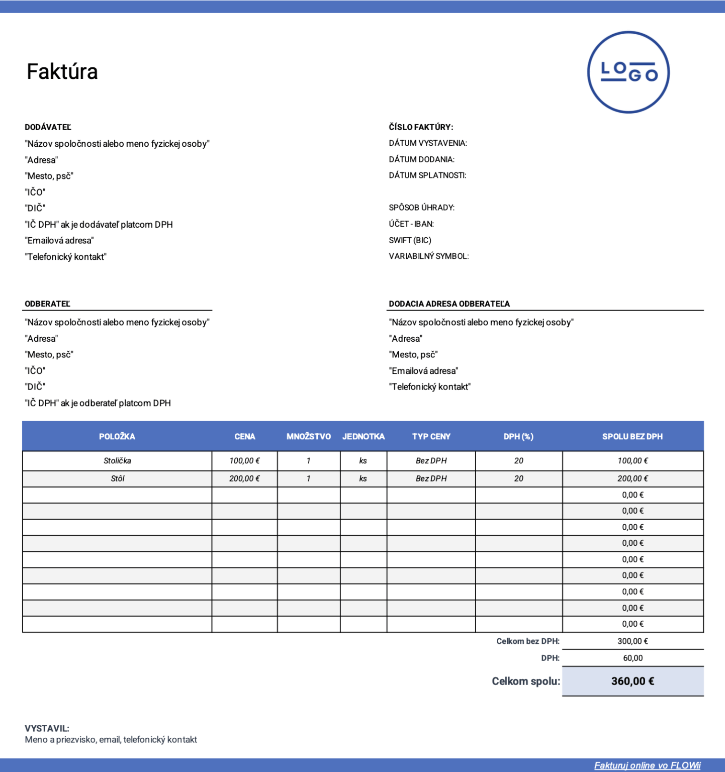 vzor faktúry neplatcu DPH vzor faktúry neplatcu DPH