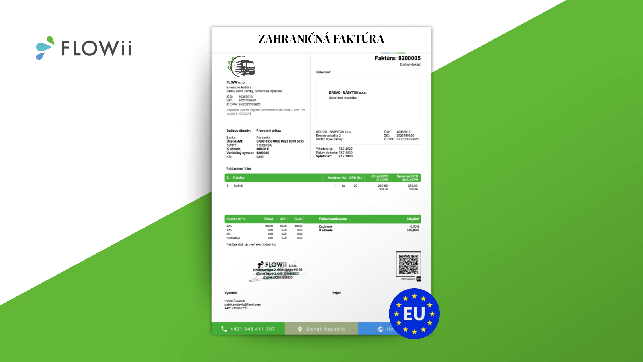 zahraničná faktúra vzor