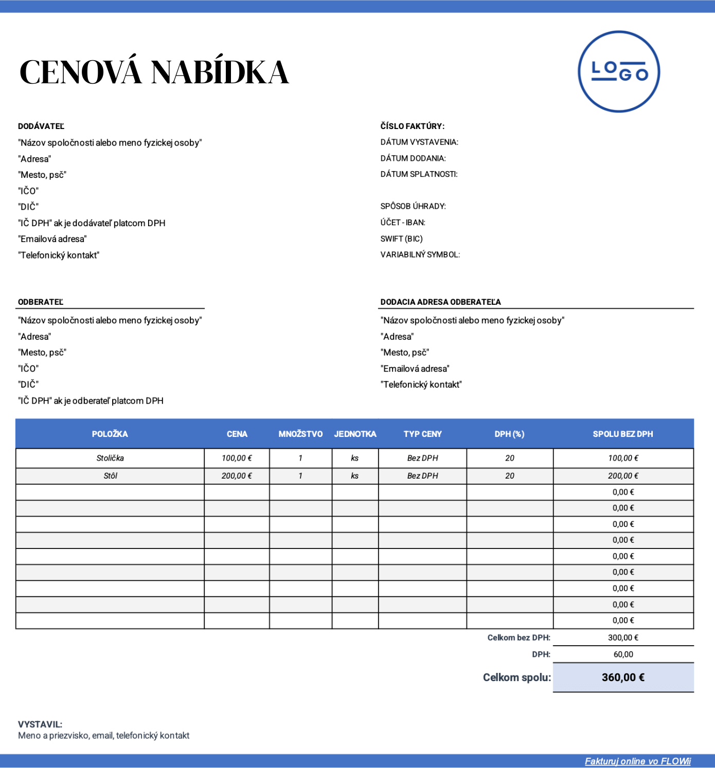 cenová nabídka online zdarma