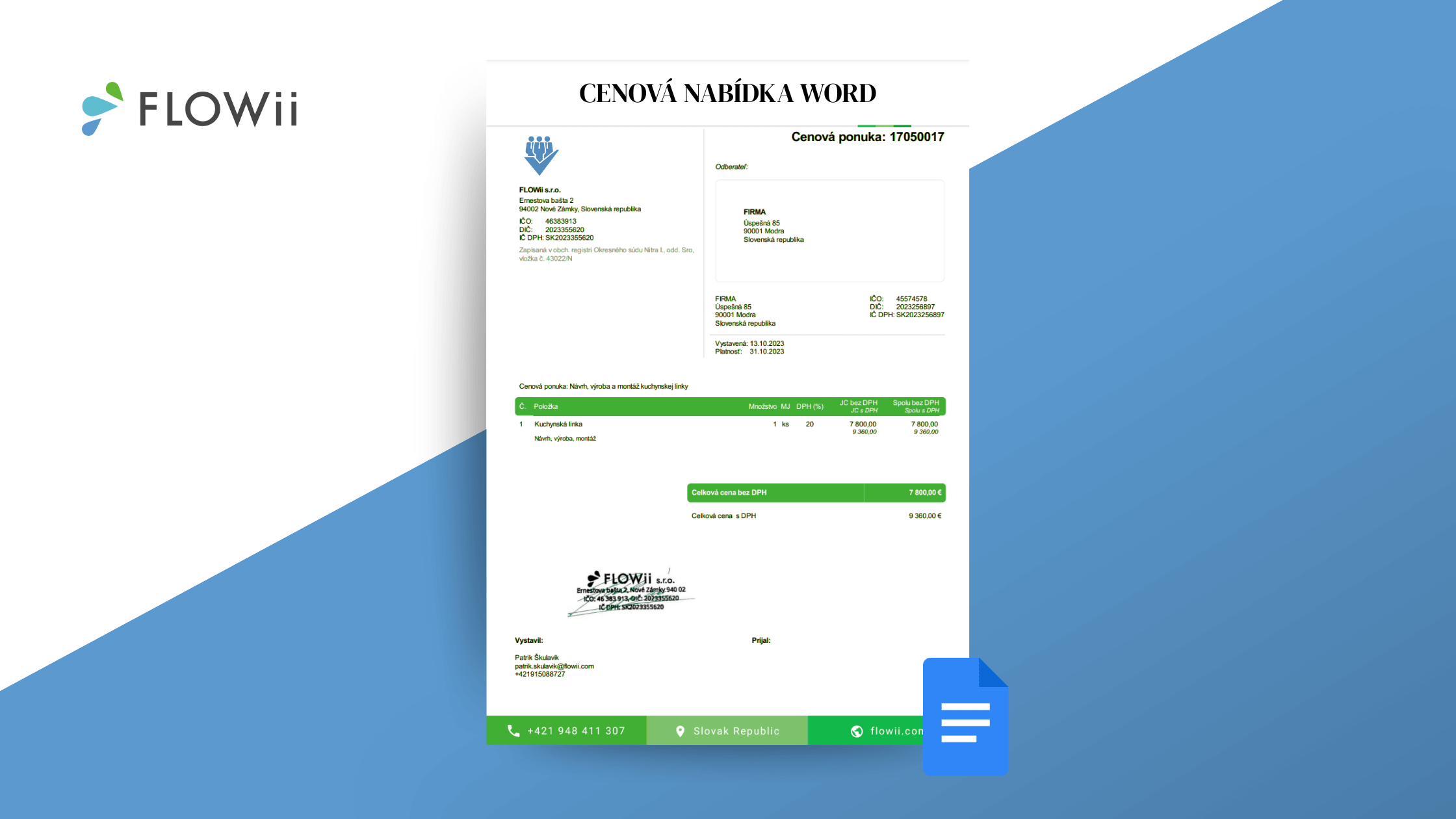 cenová nabídka vzor word cenová nabídka vzor word
