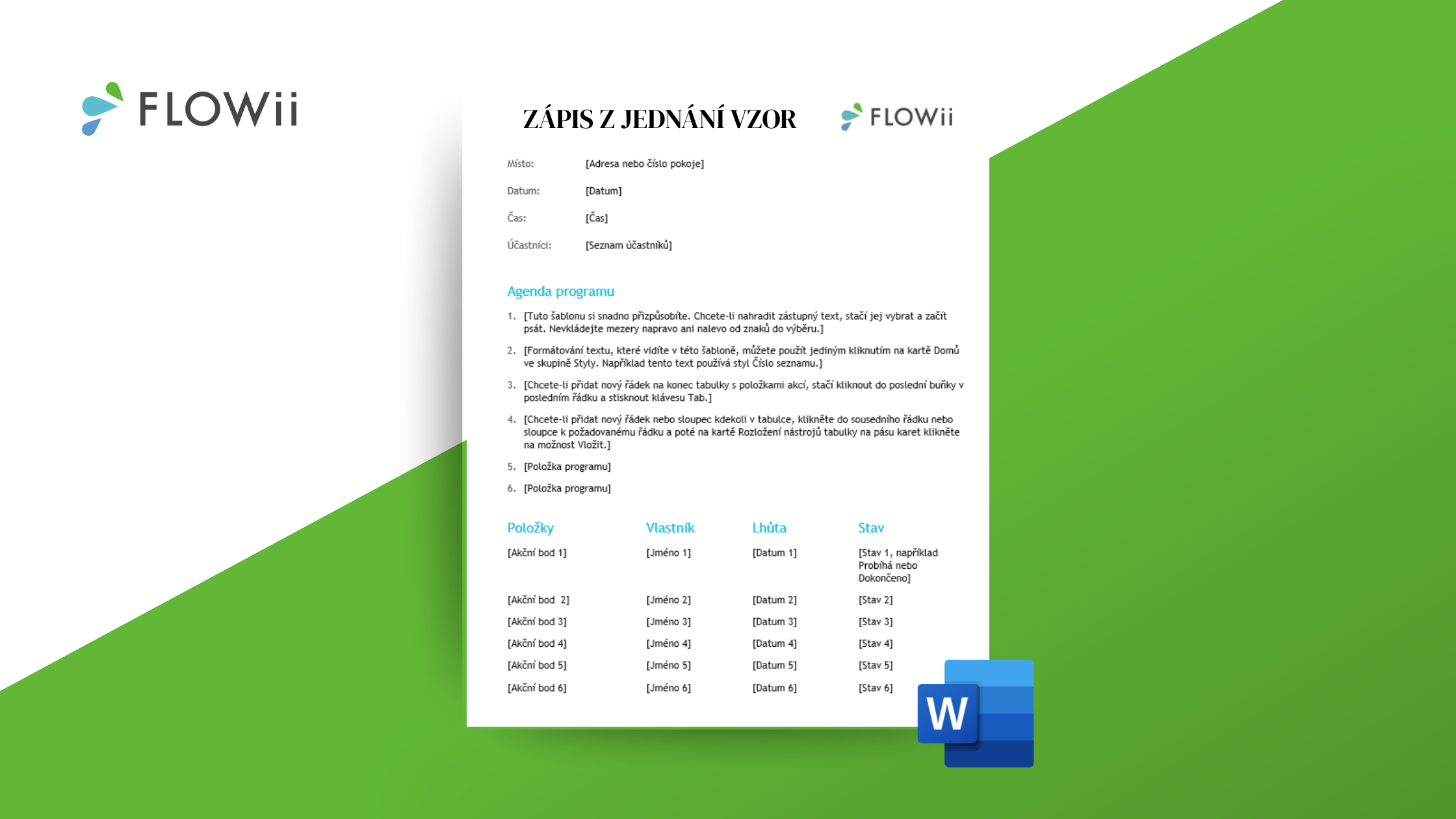 zápis z jednání vzor