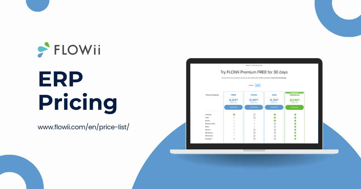 FLOWii ERP pricing