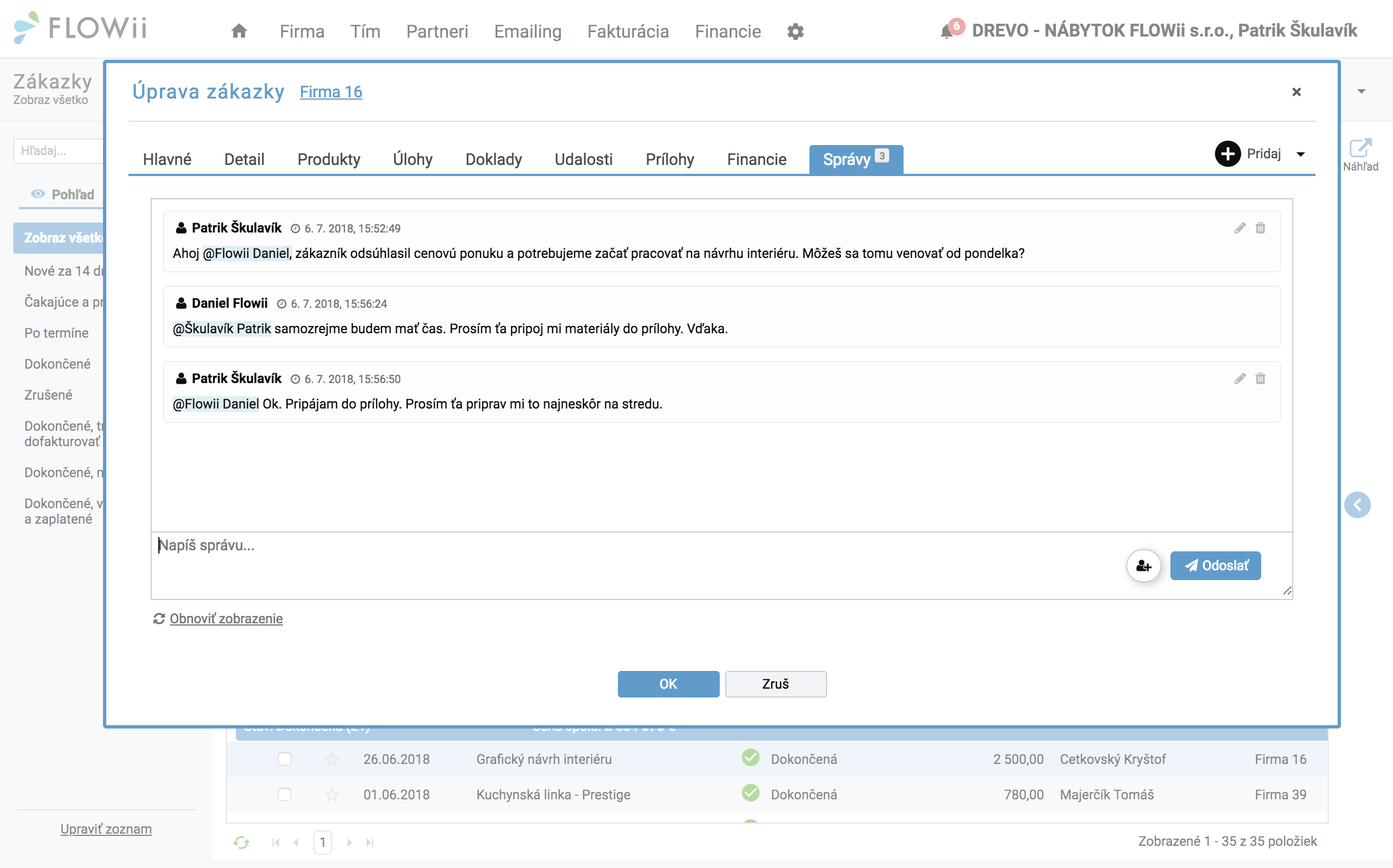 Team chat in CRM Team chat in CRM