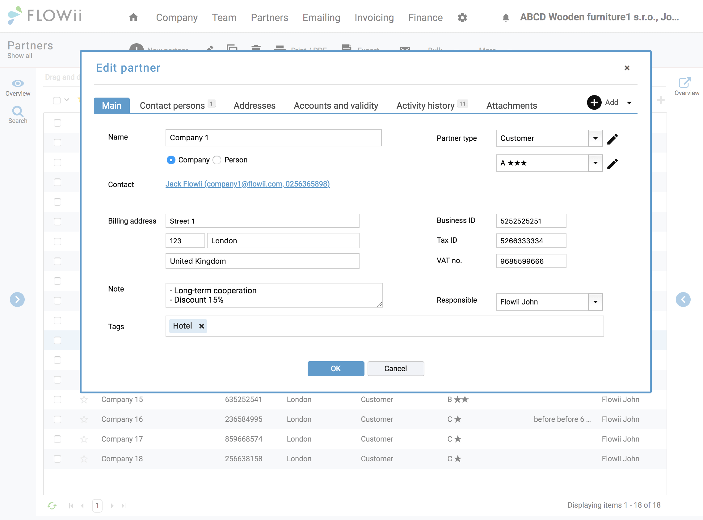 partners details in CRM overview partners details in CRM overview