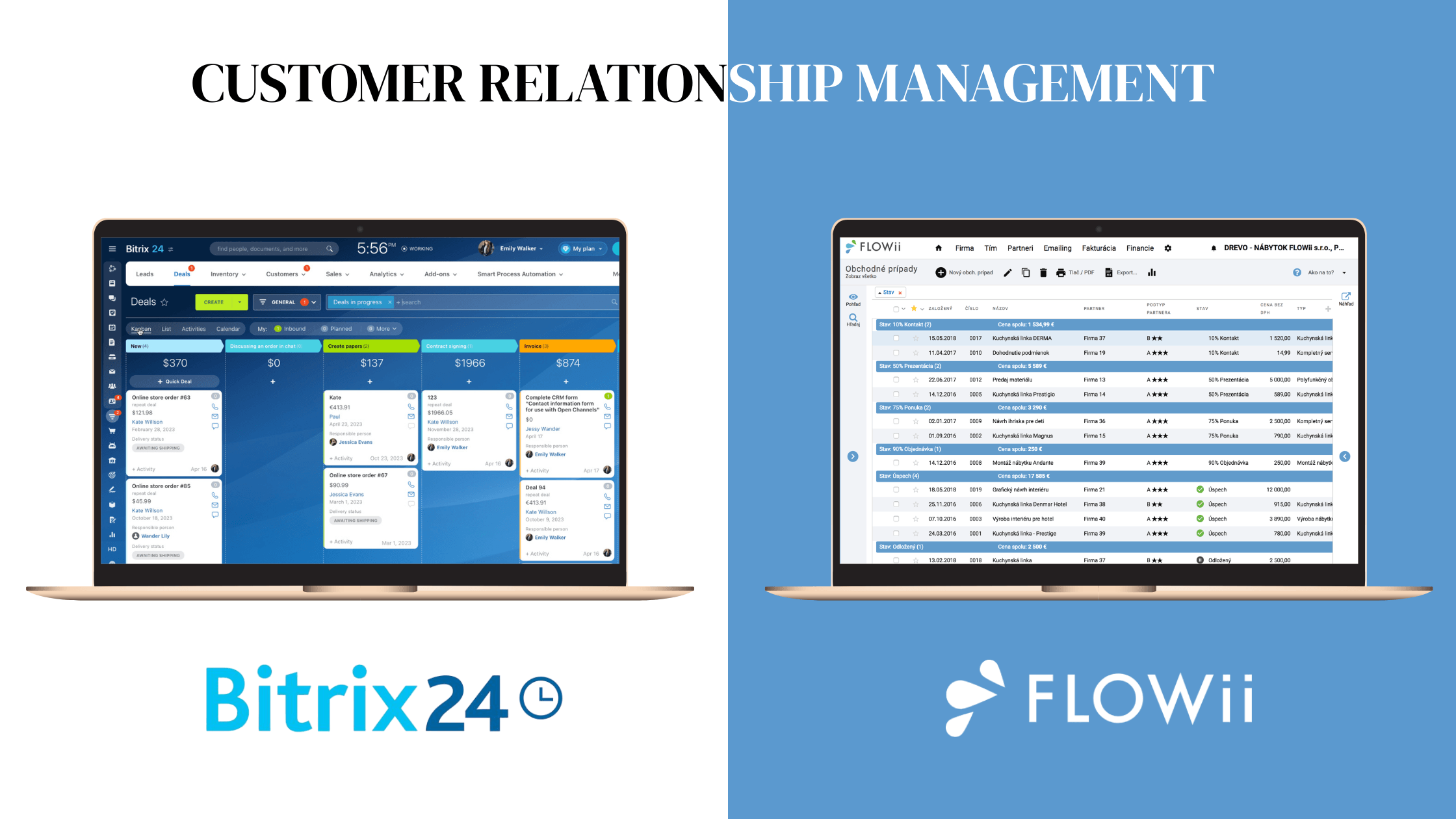 Bitrix24 CRM vs FLOWii CRM