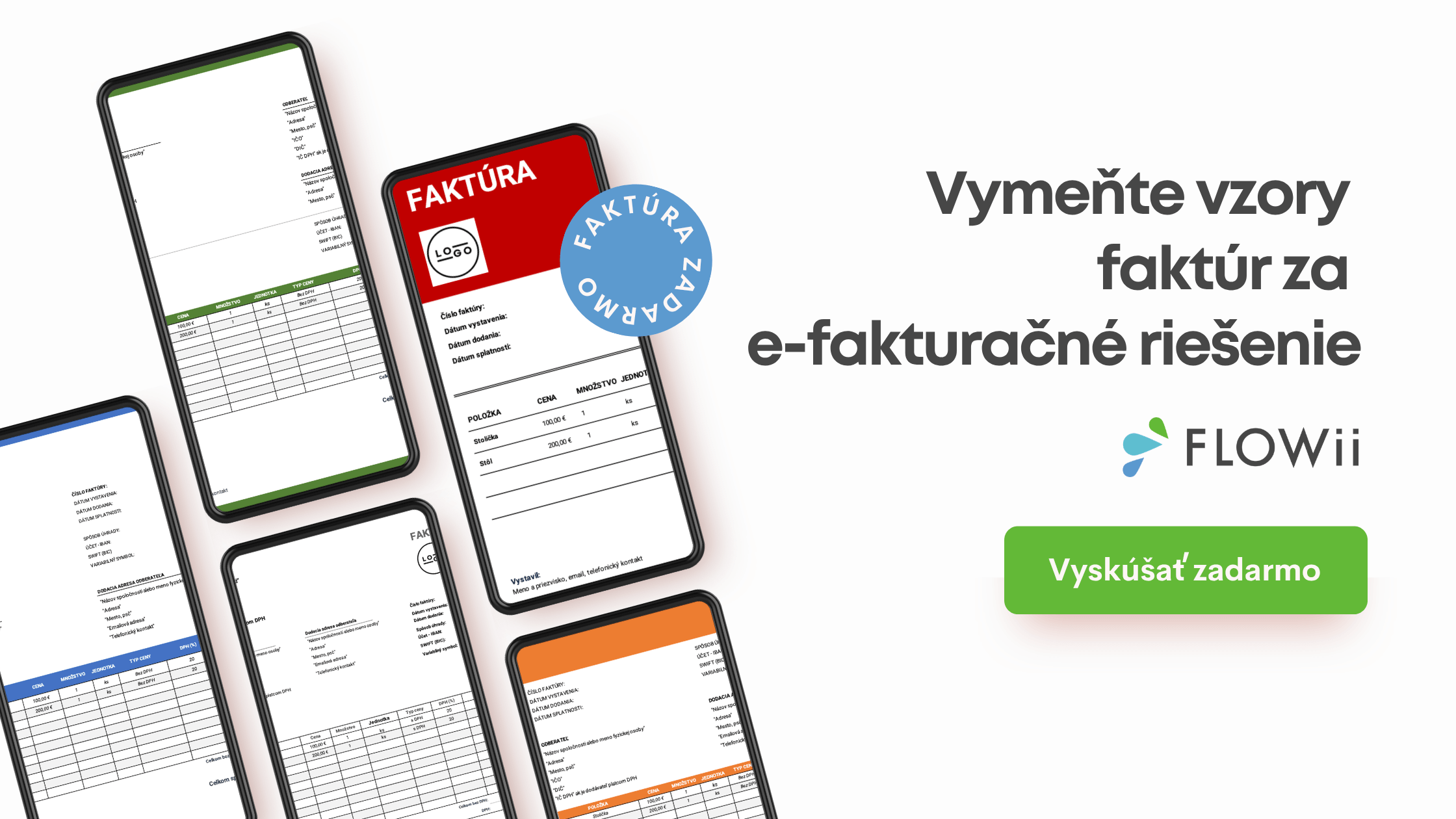 Vzory faktúr a e-fakturácia s FLOWii
