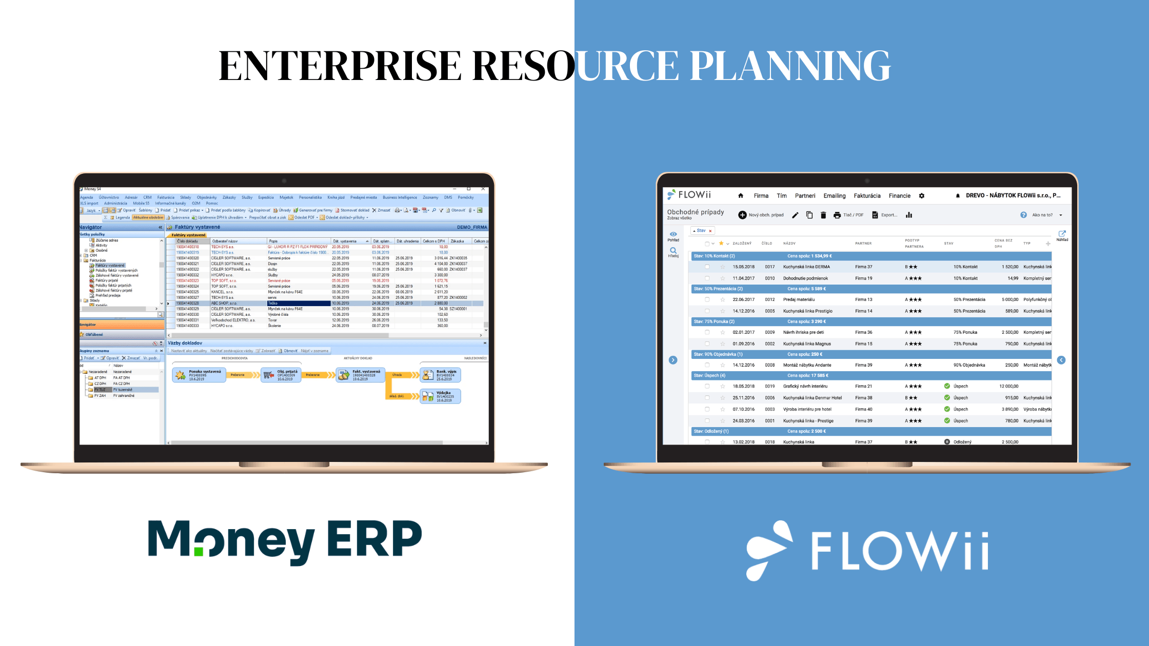MoneyERP vs FLOWii ERP