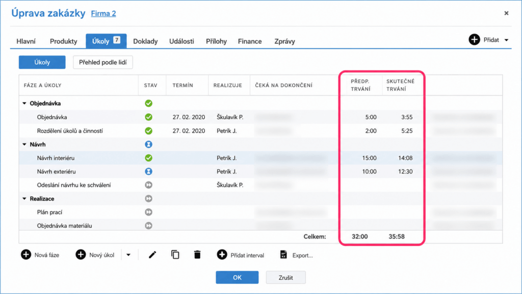 Ve FLOWii můžete sledovat odpracovaný čas na zakázce i projektu.