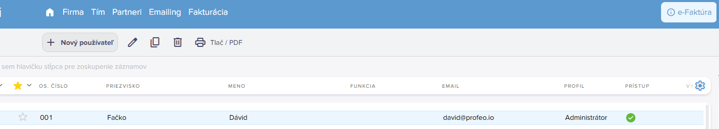 pridať nového používateľa do FLOWii